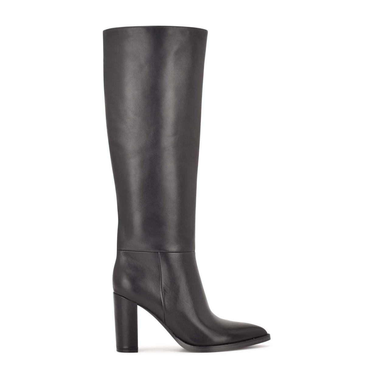 Botas de Tacon Nine West Hiya Wide Calf Mujer Negras | 1540ESTZQ