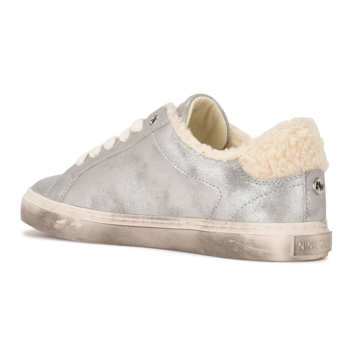 Casual Sneakers Nine West Bribe Mujer Plateadas | 4362DRLUT