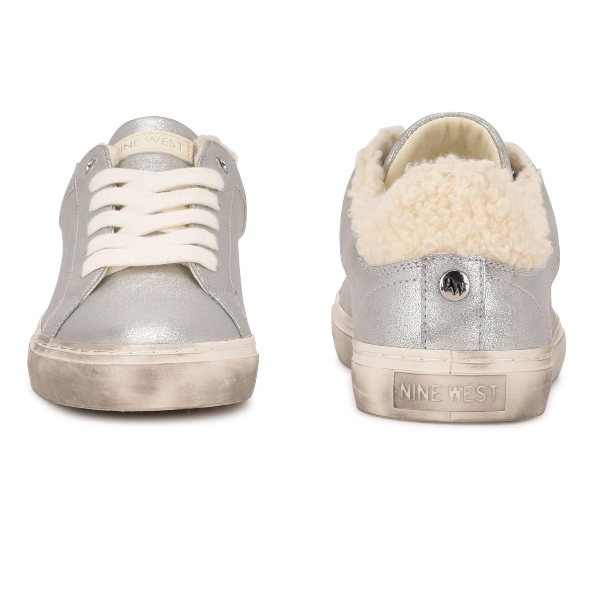 Casual Sneakers Nine West Bribe Mujer Plateadas | 4362DRLUT