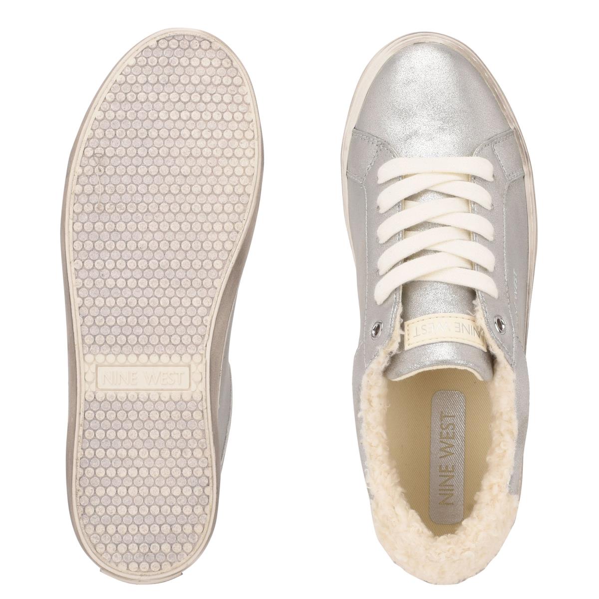 Casual Sneakers Nine West Bribe Mujer Plateadas | 4362DRLUT