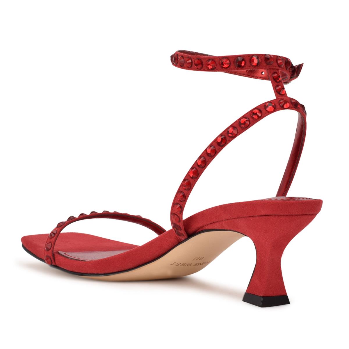 Dress Sandals Nine West Giena Ankle Strap Mujer Rojas | 9026BSXAE