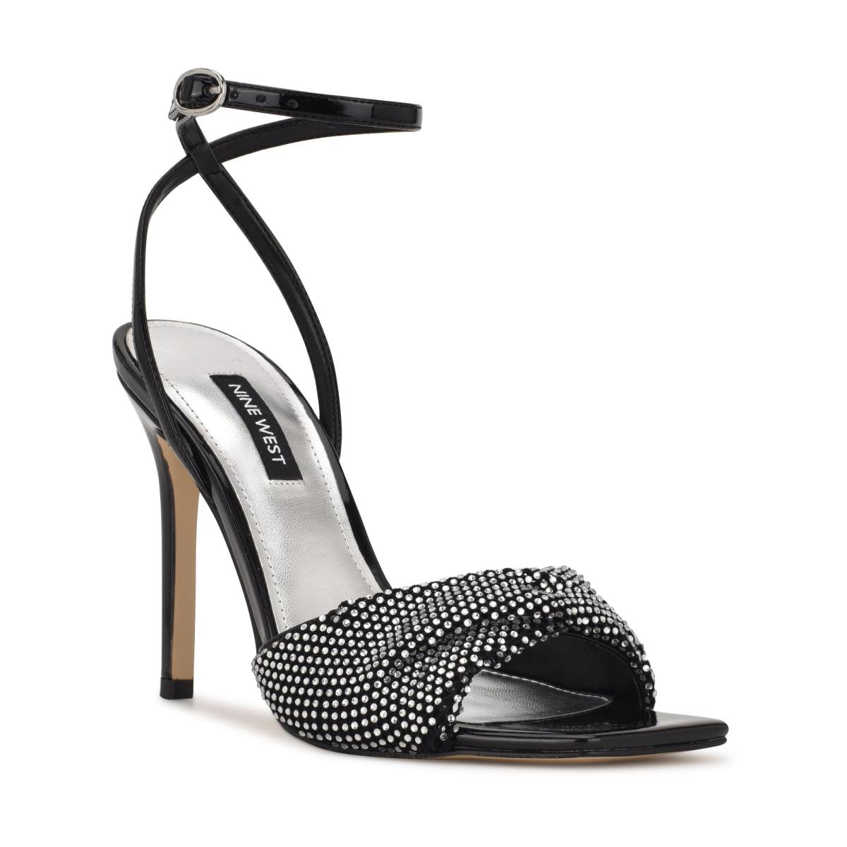 Dress Sandals Nine West Twinkle Heeled Mujer Negras | 7839QYRIM