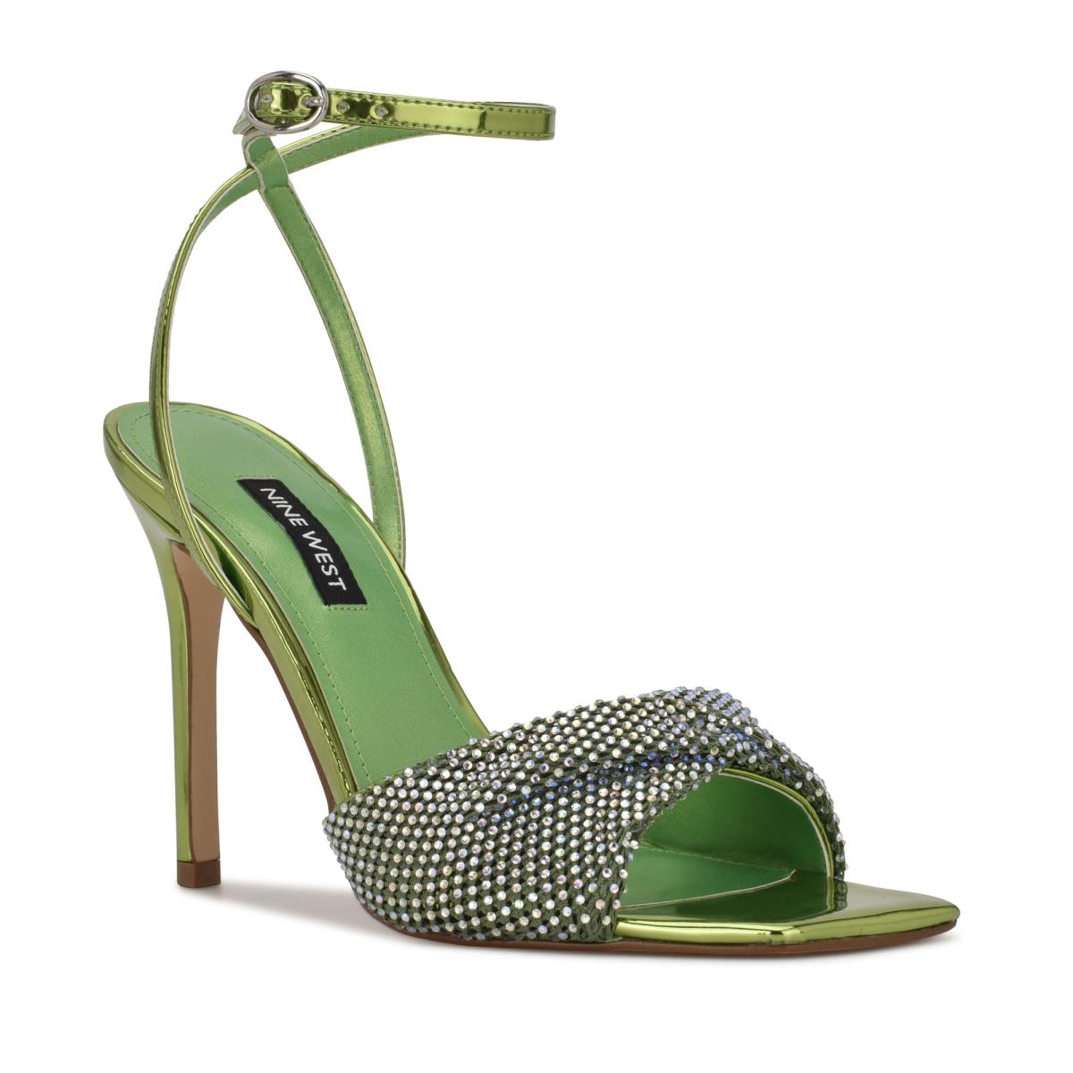 Dress Sandals Nine West Twinkle Heeled Mujer Verde Claro | 9674YVNPE