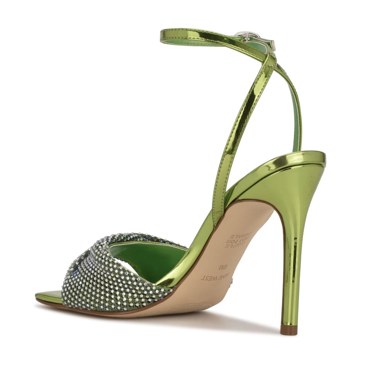 Dress Sandals Nine West Twinkle Heeled Mujer Verde Claro | 9674YVNPE