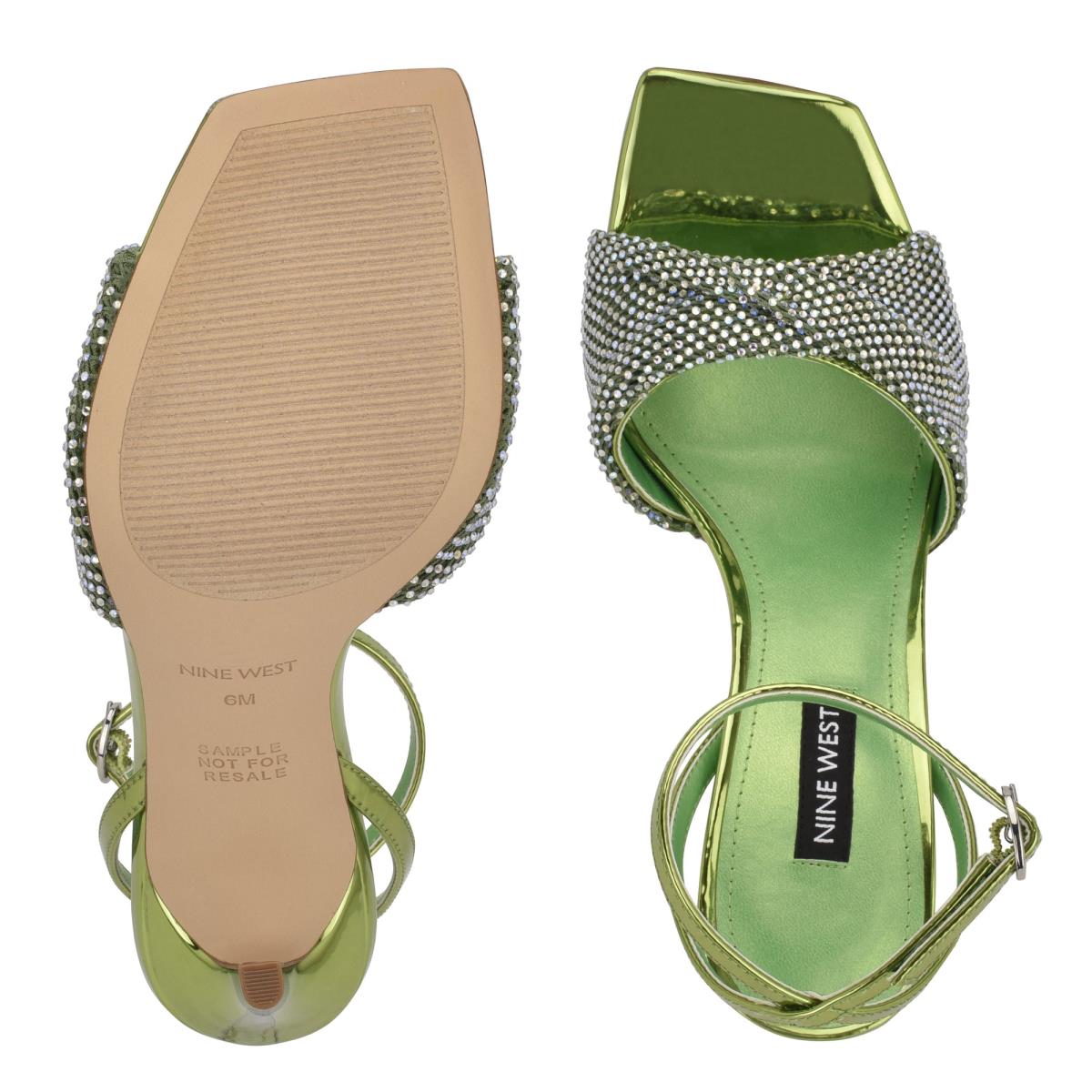 Dress Sandals Nine West Twinkle Heeled Mujer Verde Claro | 9674YVNPE