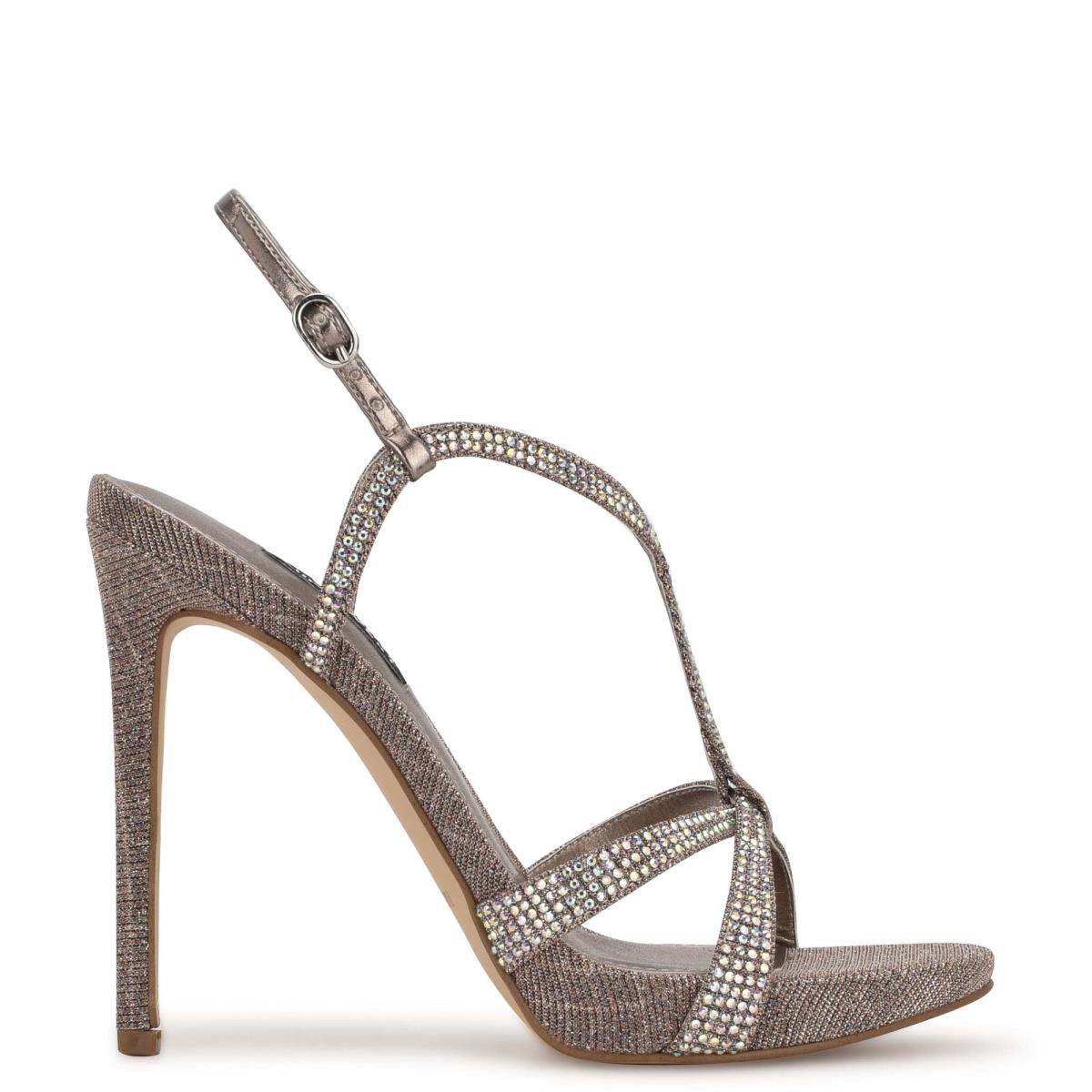 Dress Sandals Nine West Ulliy Heeled Mujer Marrones | 8904MYRHT