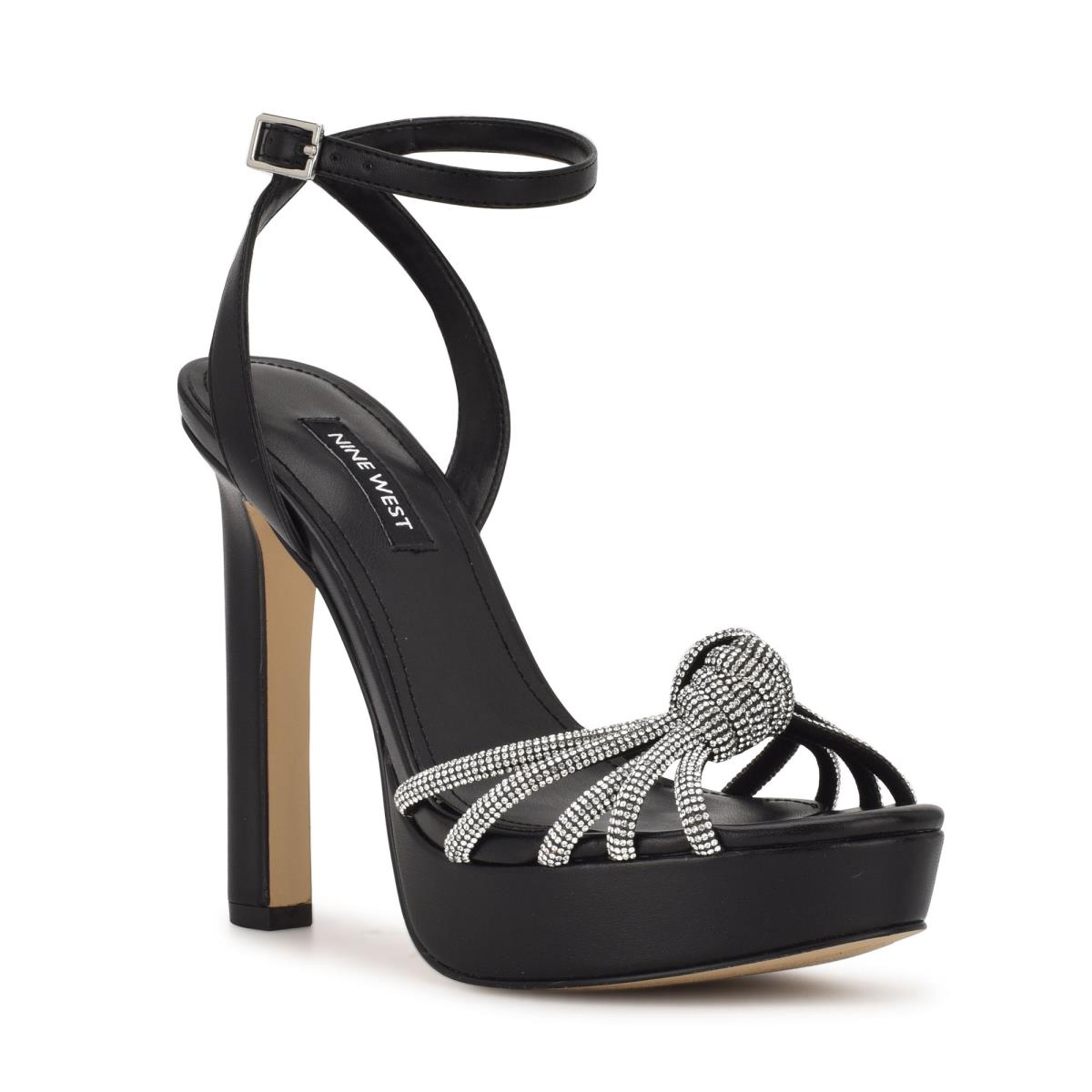 Dress Sandals Nine West Wowzz Platform Mujer Negras | 0382VKQWN