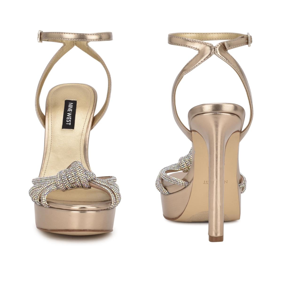 Dress Sandals Nine West Wowzz Platform Mujer Marrones | 3610XZRMK