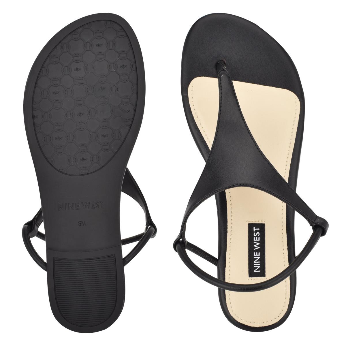 Flat Sandals Nine West Braydin Stretch Mujer Negras | 4257KRDJZ