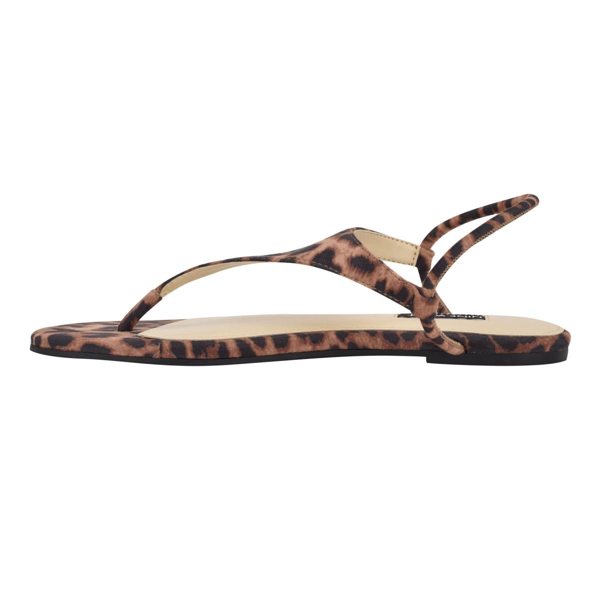 Flat Sandals Nine West Braydin Stretch Mujer Leopardo | 5043PVOCD