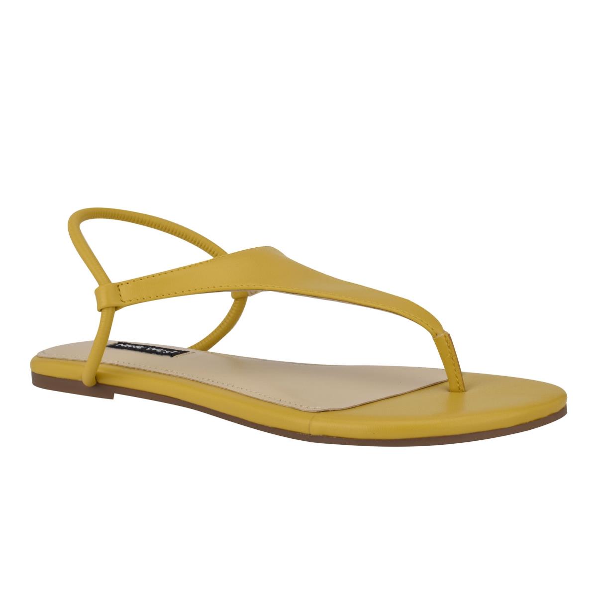 Flat Sandals Nine West Braydin Stretch Mujer Amarillo | 6091UFLWS