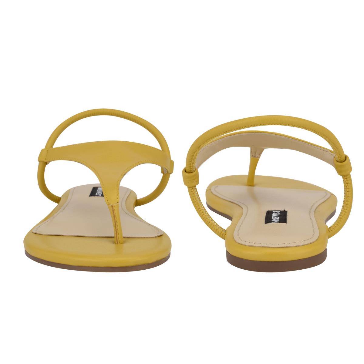 Flat Sandals Nine West Braydin Stretch Mujer Amarillo | 6091UFLWS