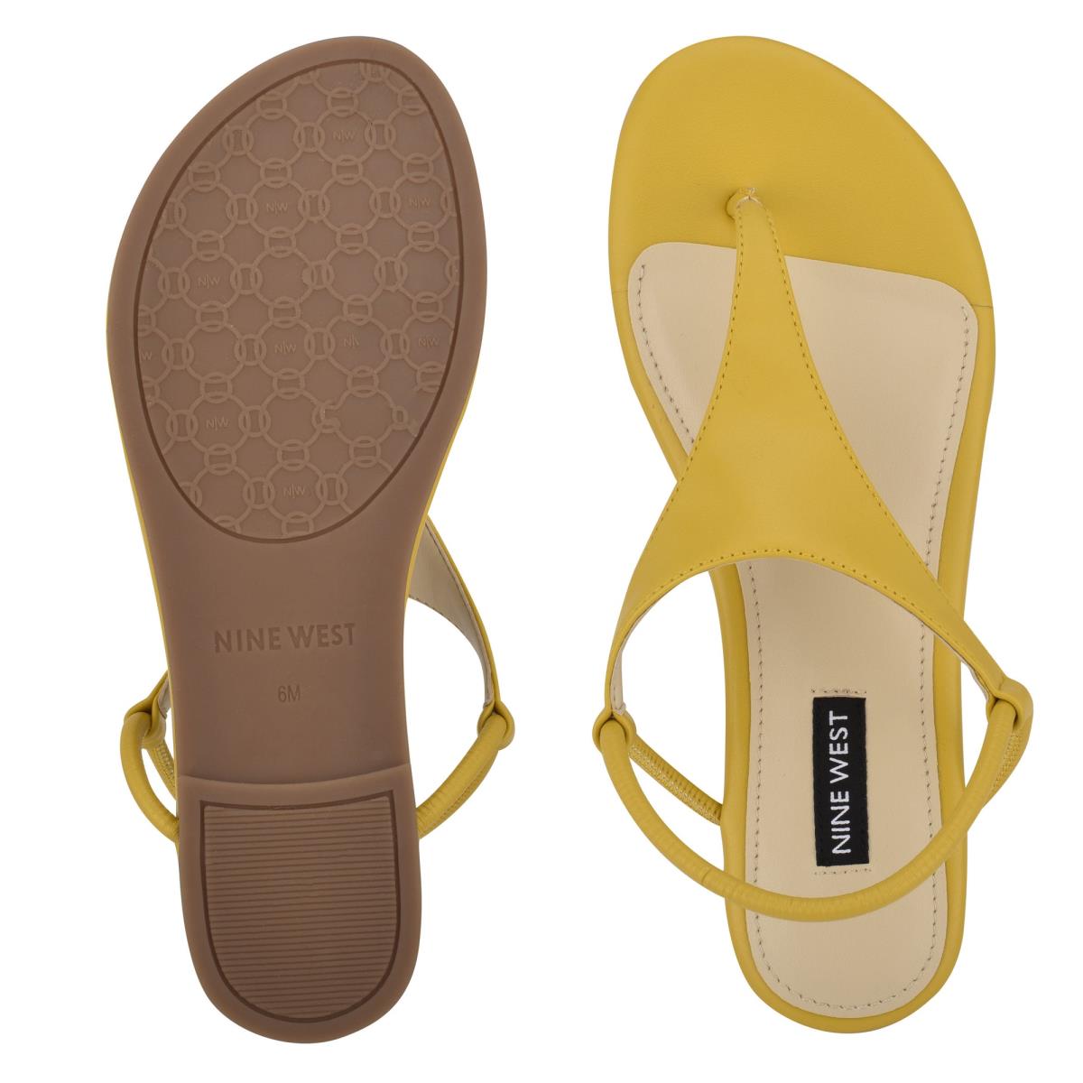 Flat Sandals Nine West Braydin Stretch Mujer Amarillo | 6091UFLWS