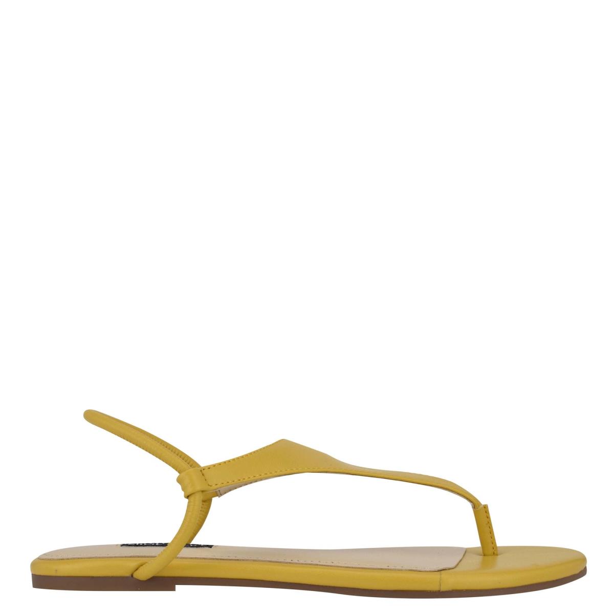 Flat Sandals Nine West Braydin Stretch Mujer Amarillo | 6091UFLWS