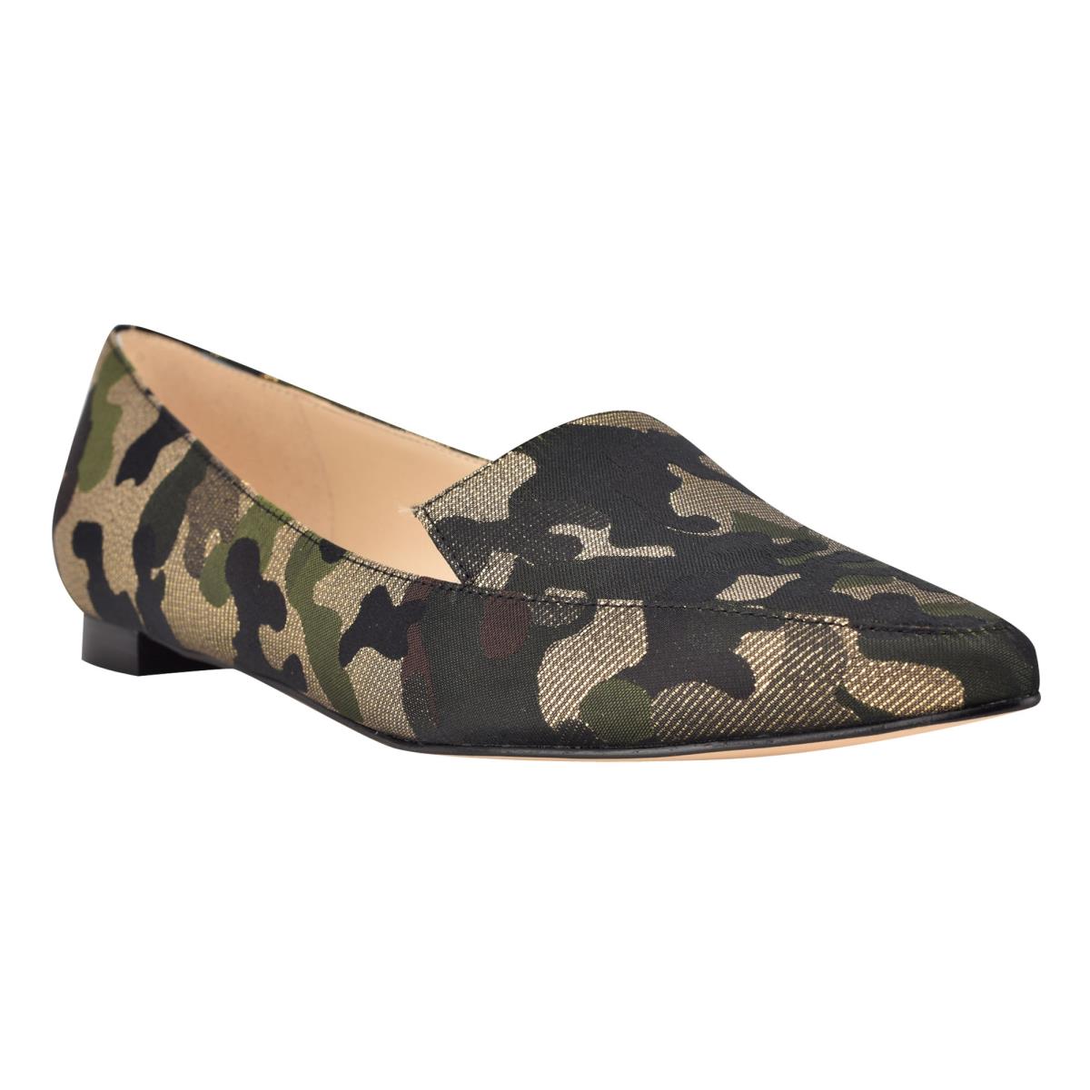 Flats Nine West Abay Smoking Mujer Camuflaje | 2489IYAET