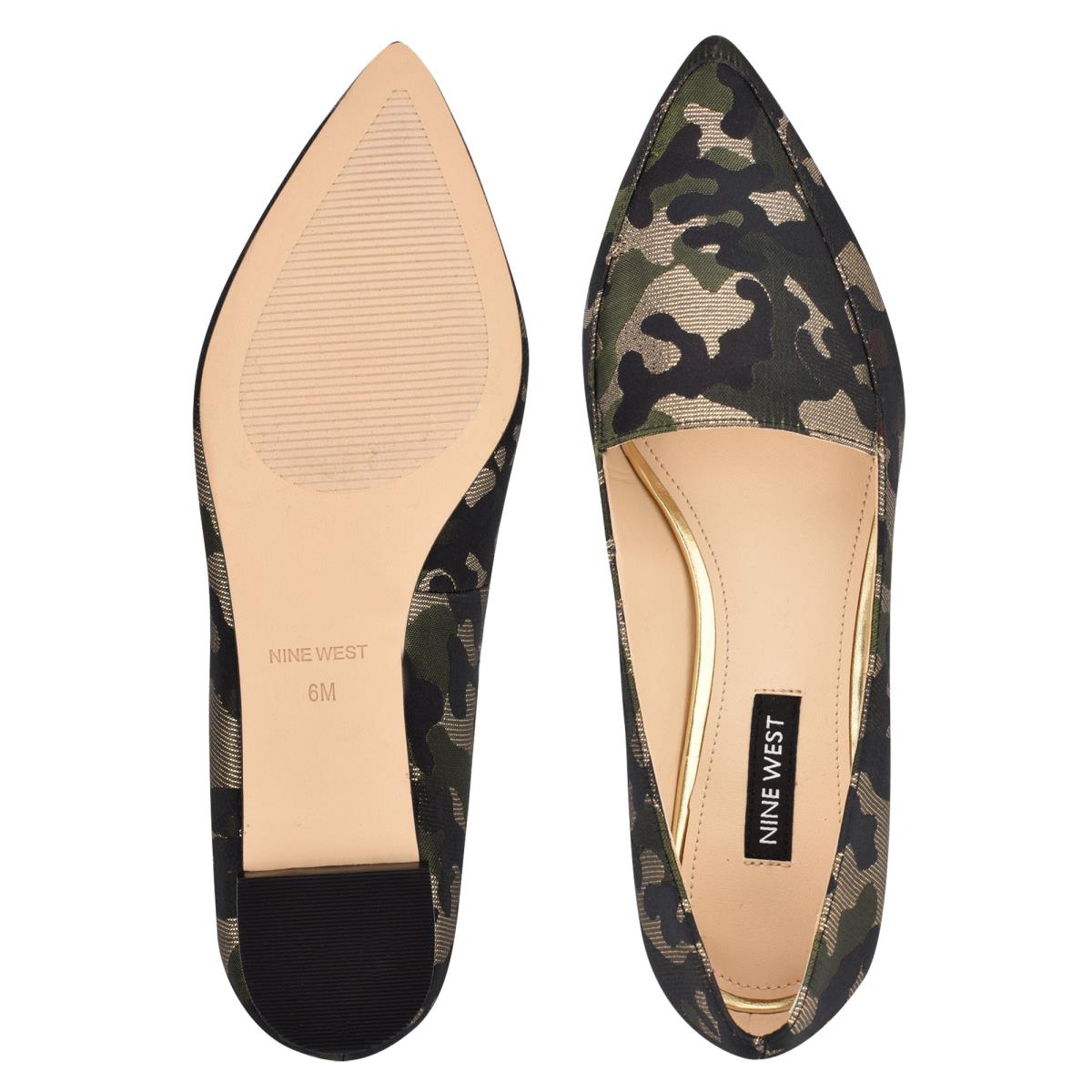 Flats Nine West Abay Smoking Mujer Camuflaje | 2489IYAET