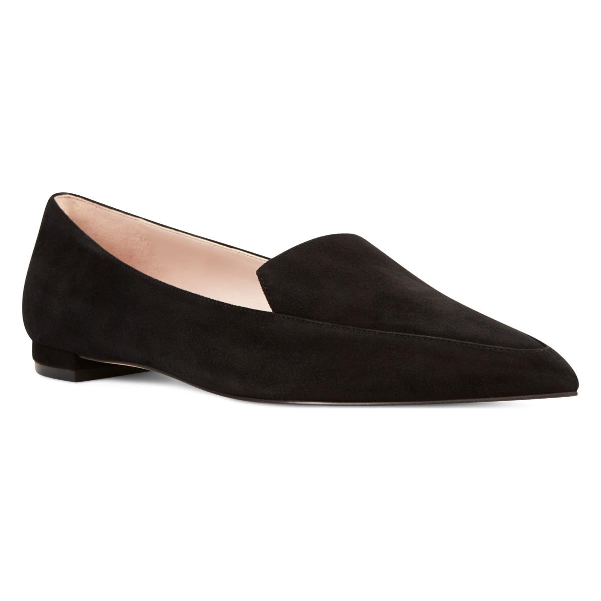 Flats Nine West Abay Smoking Mujer Negras | 0642TMRAN