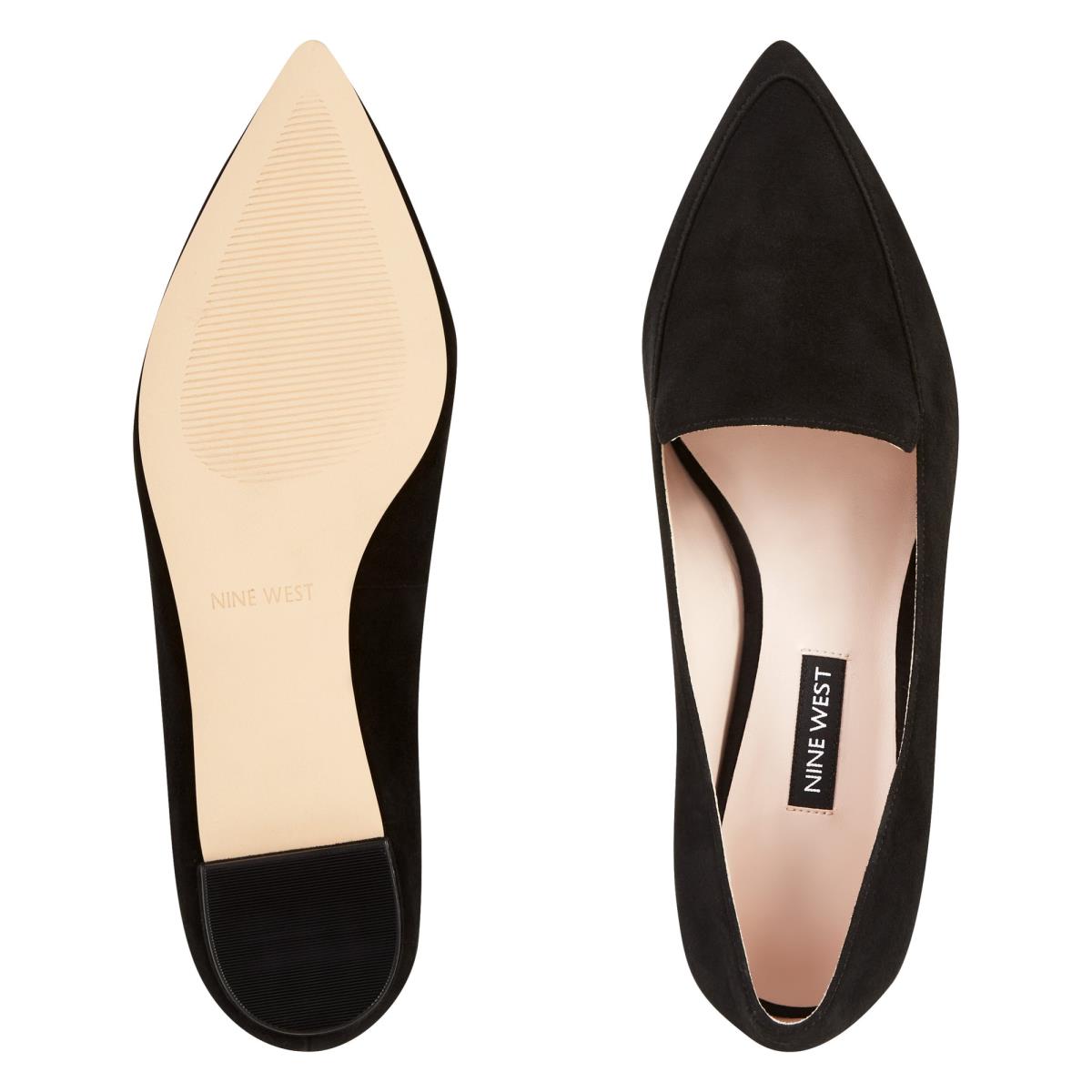 Flats Nine West Abay Smoking Mujer Negras | 0642TMRAN