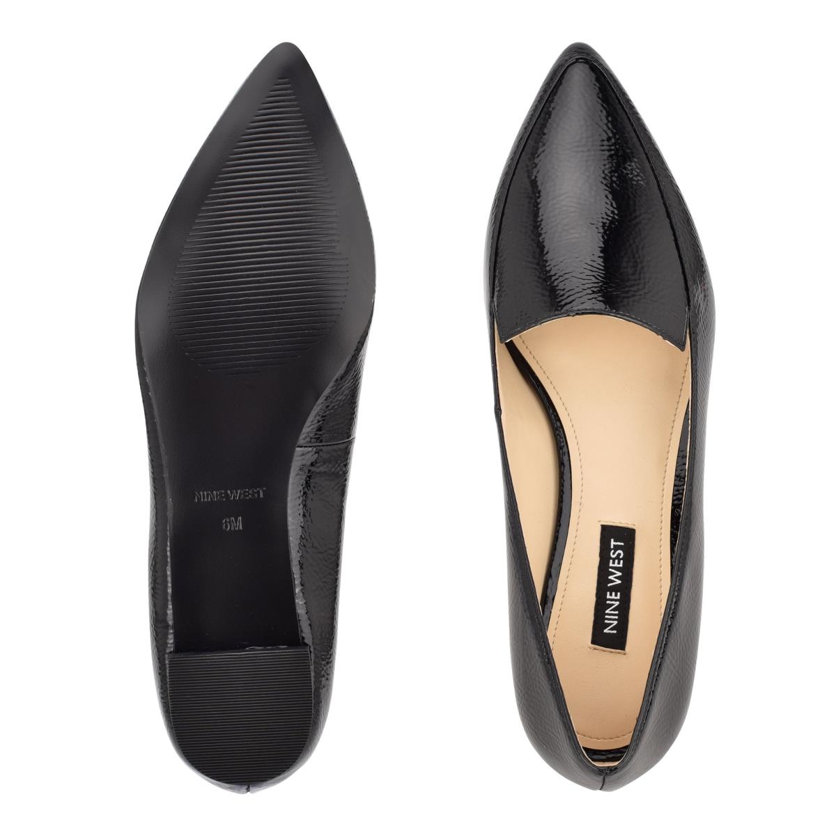 Flats Nine West Abay Smoking Mujer Negras | 8214YMQFH