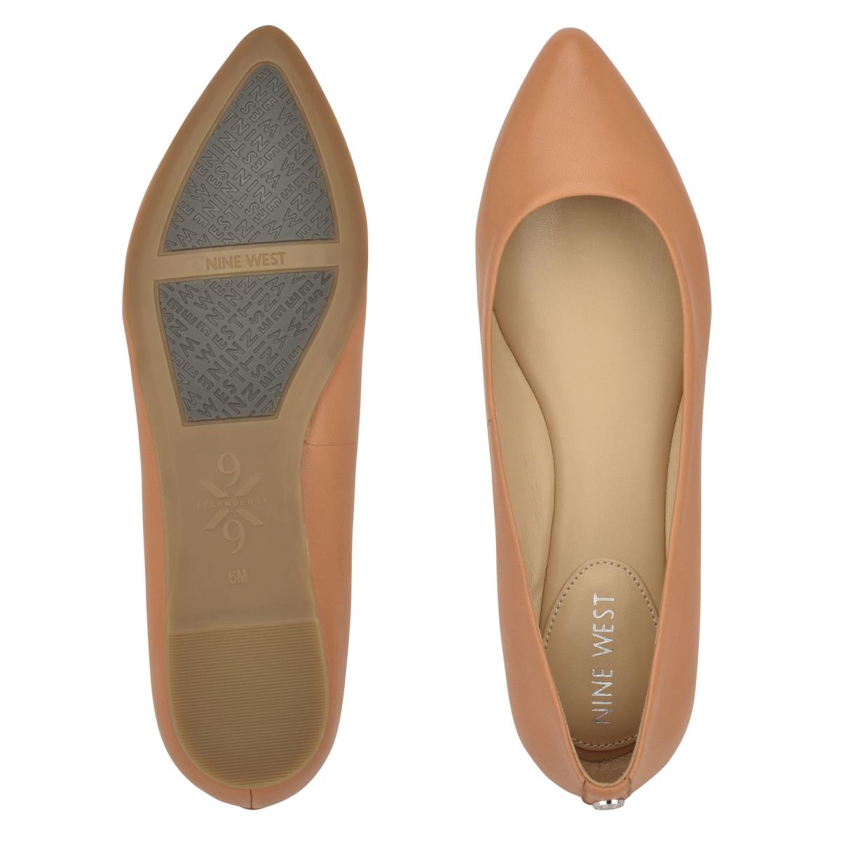 Flats Nine West Ferdi 9x9 Pointy Toe Mujer Beige | 5048QPCKM