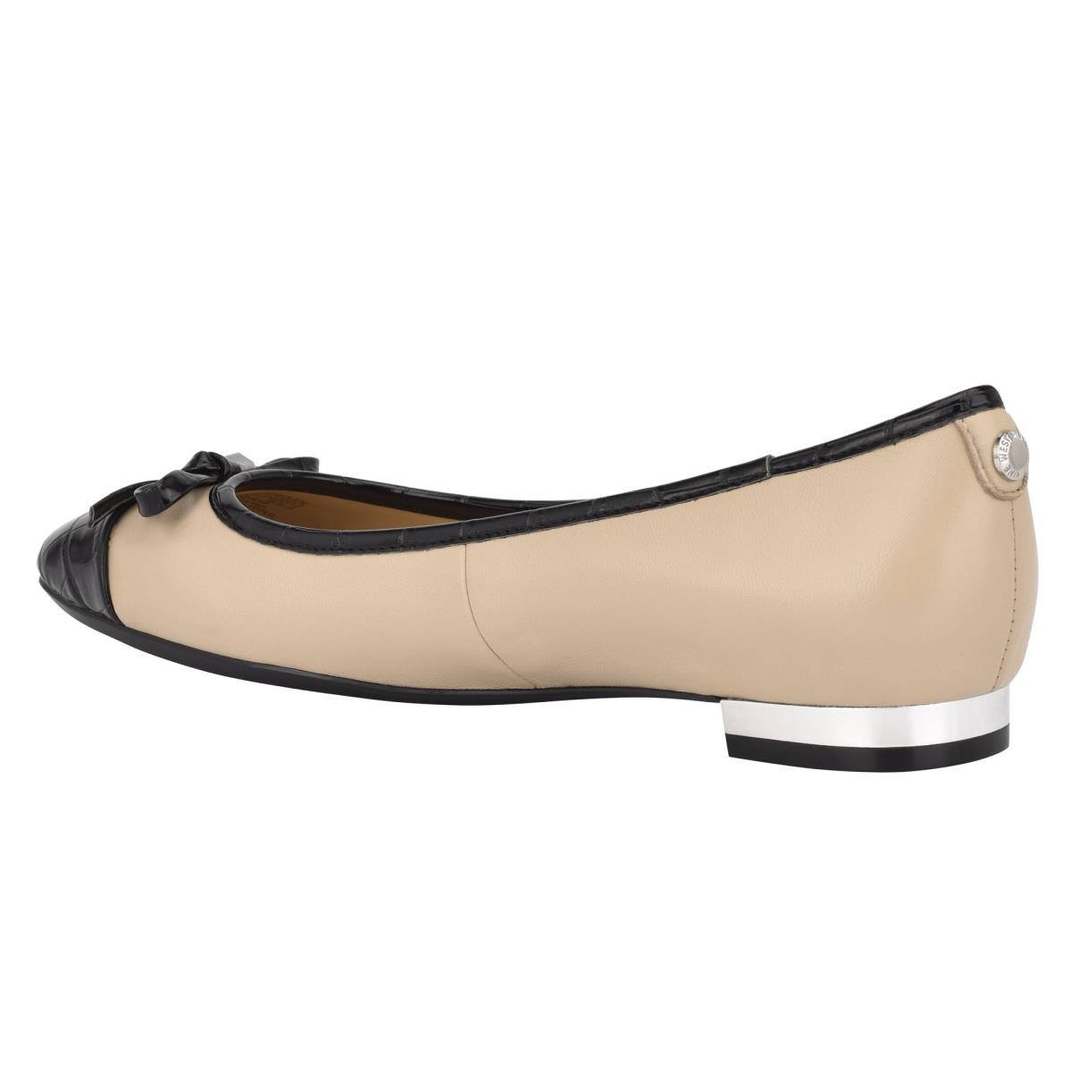 Flats Nine West Olly 9x9 Ballet Mujer Beige Negras | 2879NOCRY