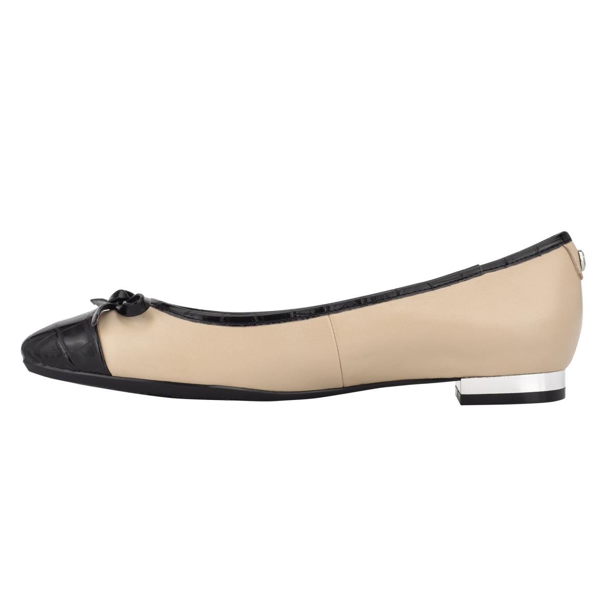 Flats Nine West Olly 9x9 Ballet Mujer Beige Negras | 2879NOCRY