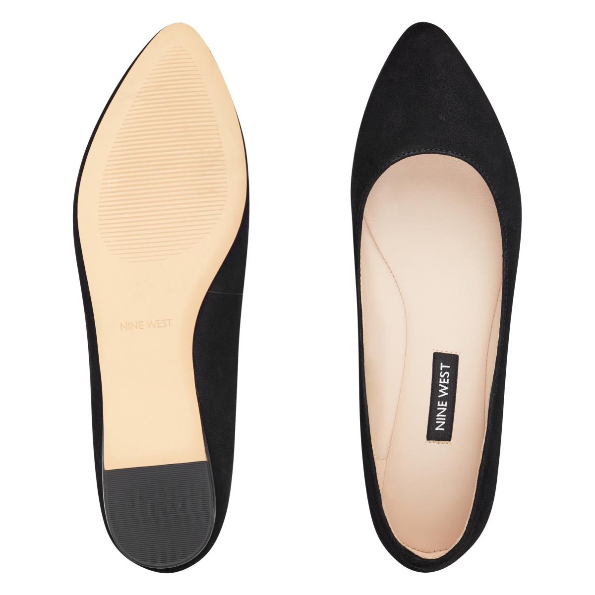 Flats Nine West Speakup Almond Toe Mujer Negras | 6532OHLIC