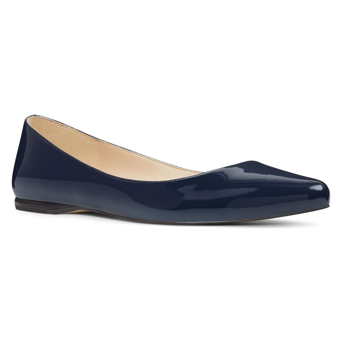 Flats Nine West Speakup Almond Toe Mujer Azul Marino | 7325RBMZQ