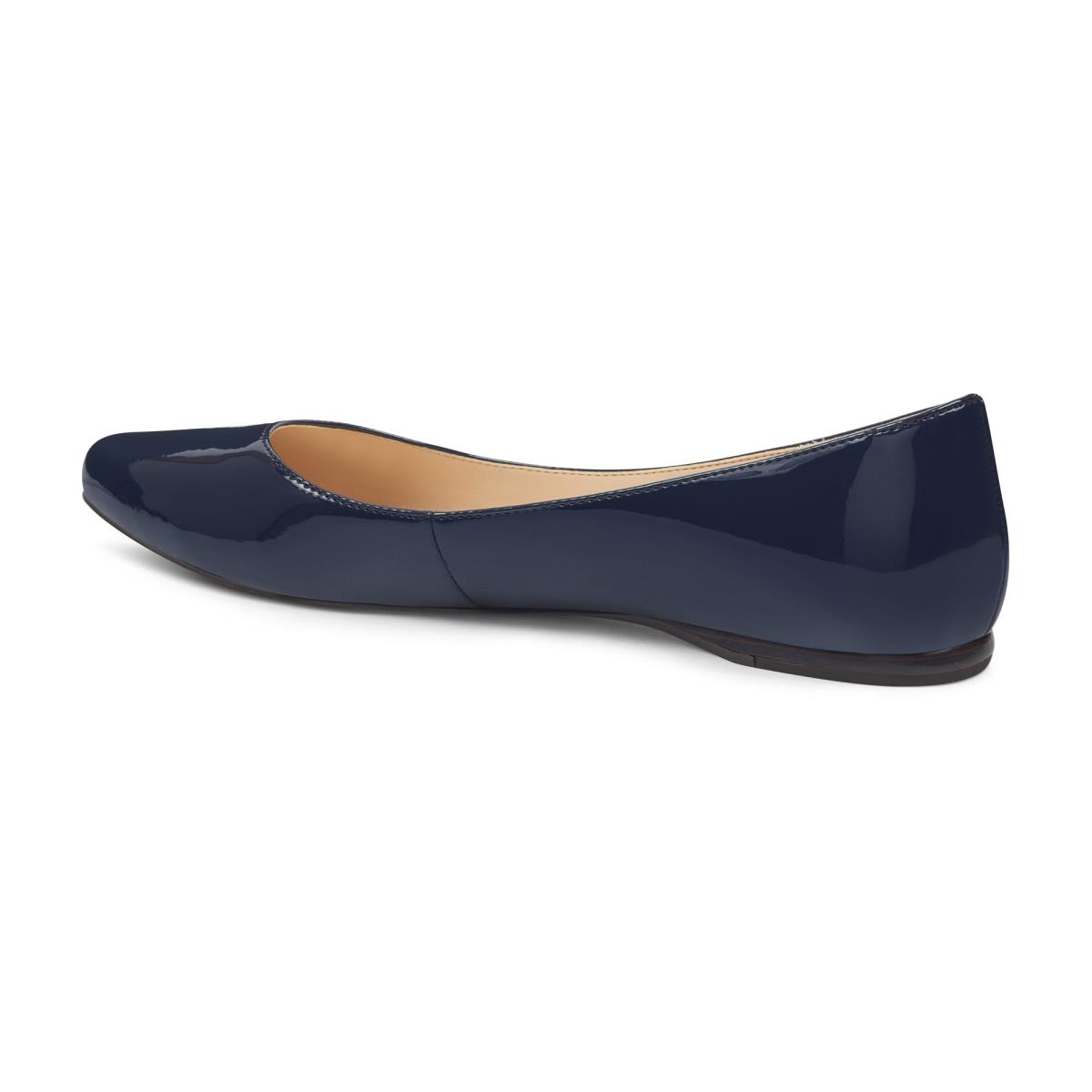 Flats Nine West Speakup Almond Toe Mujer Azul Marino | 7325RBMZQ