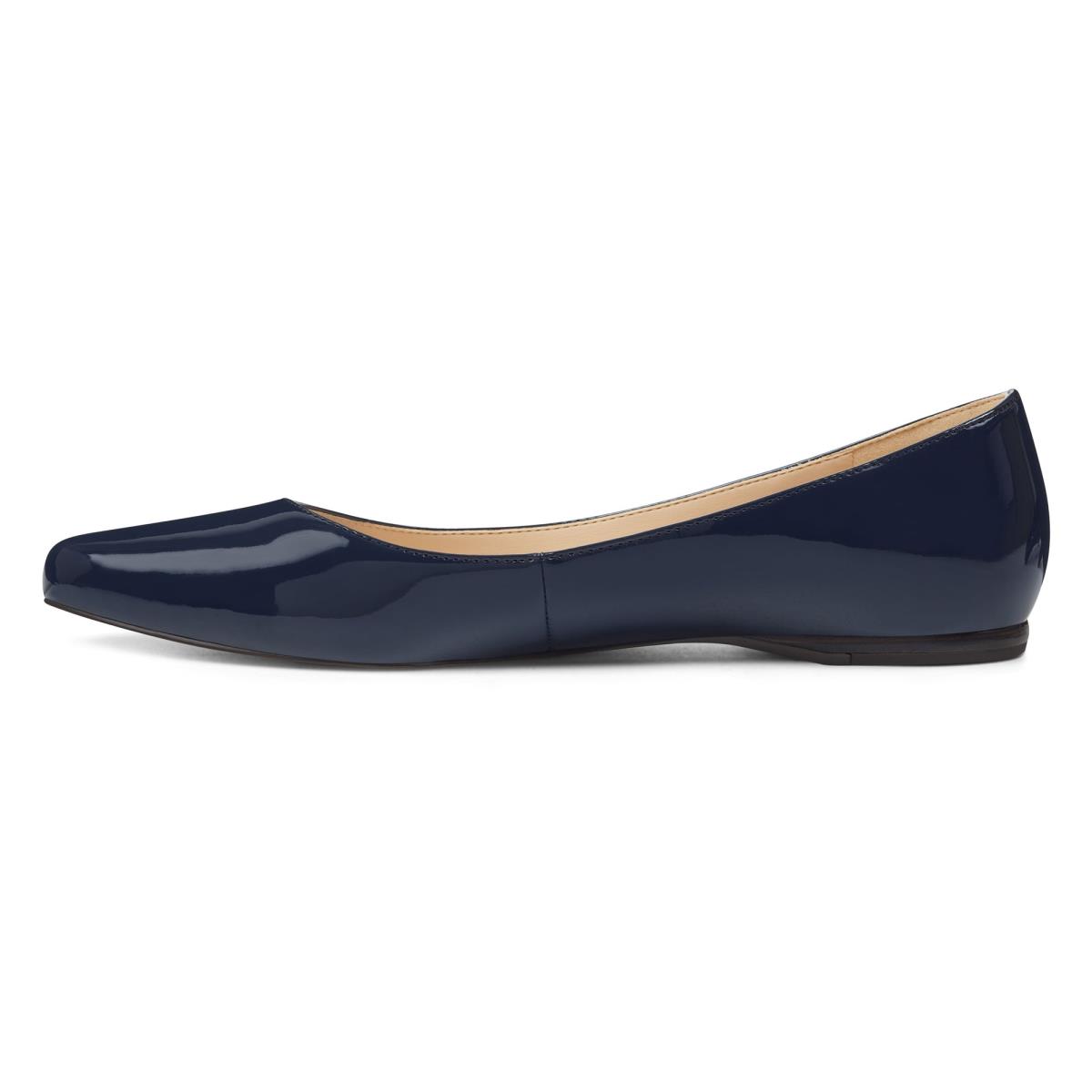 Flats Nine West Speakup Almond Toe Mujer Azul Marino | 7325RBMZQ