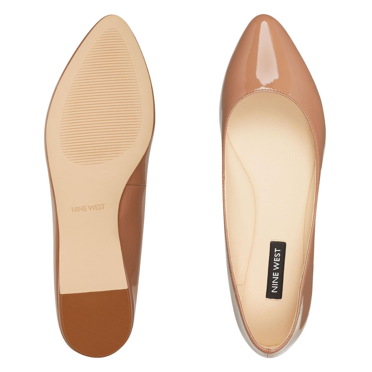 Flats Nine West Speakup Almond Toe Mujer Beige | 7430DRCAO