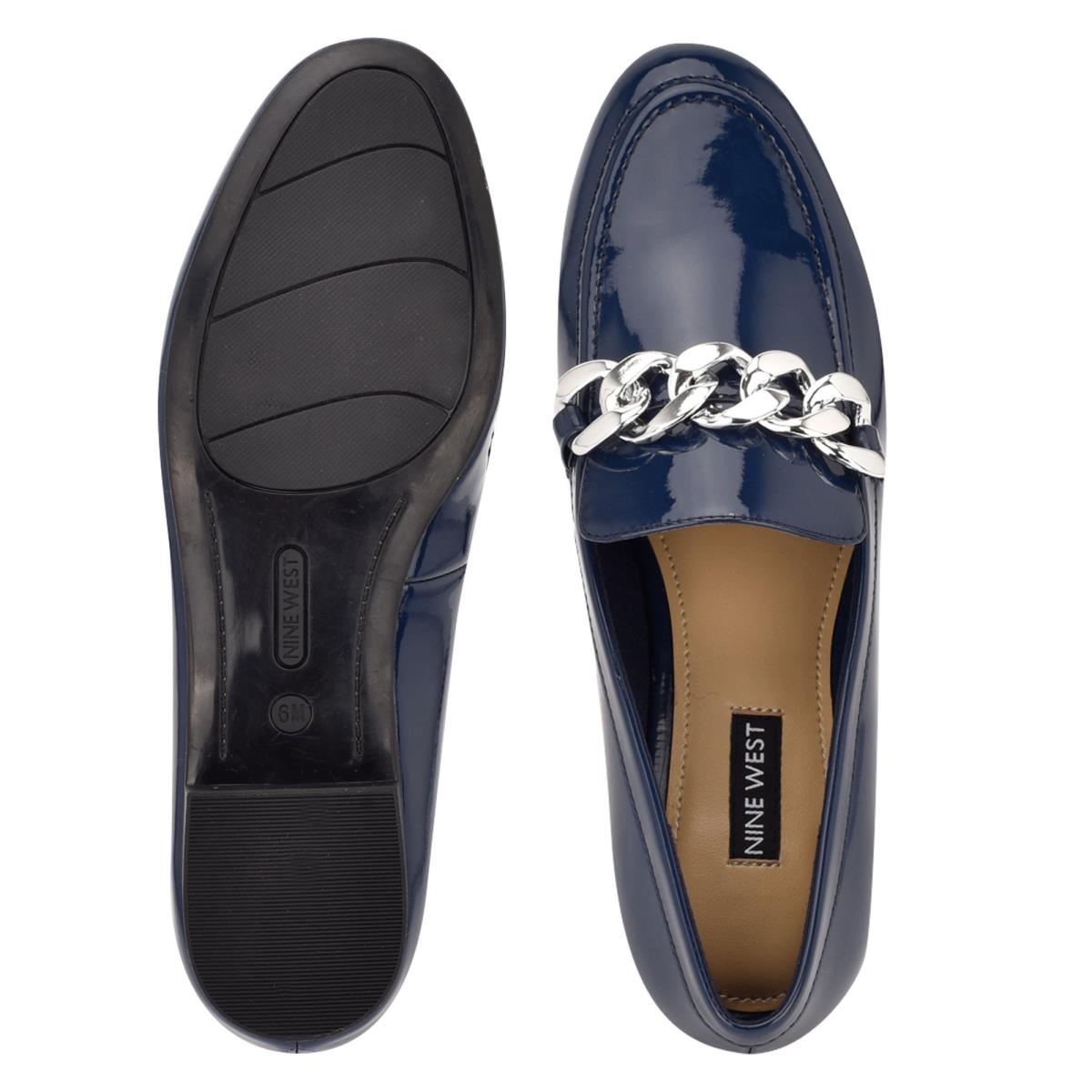 Loafers Nine West Chain Slip-On Mujer Azules | 7160BILMO