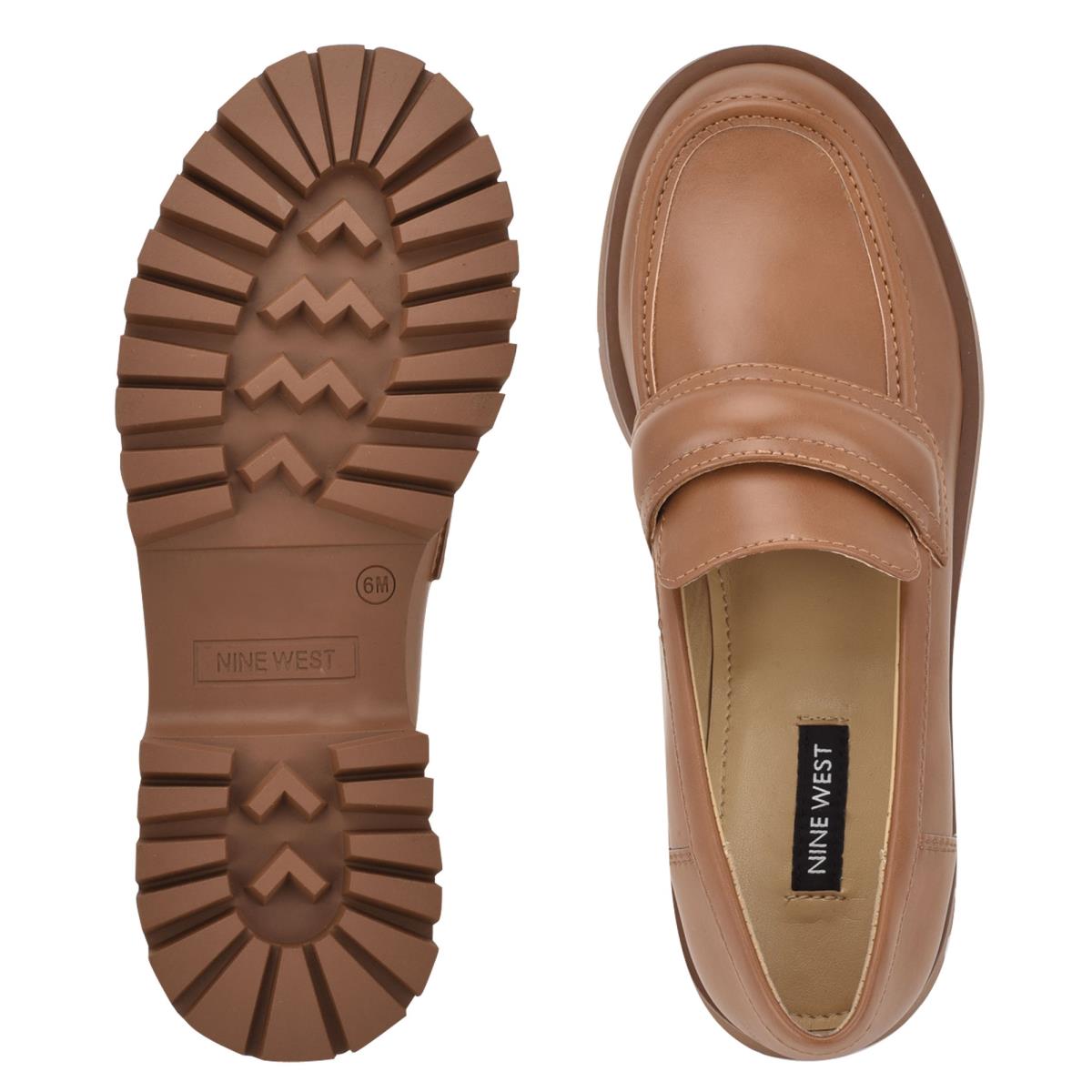 Loafers Nine West Garren Lug Sole Mujer Marrones | 7839TOHQF