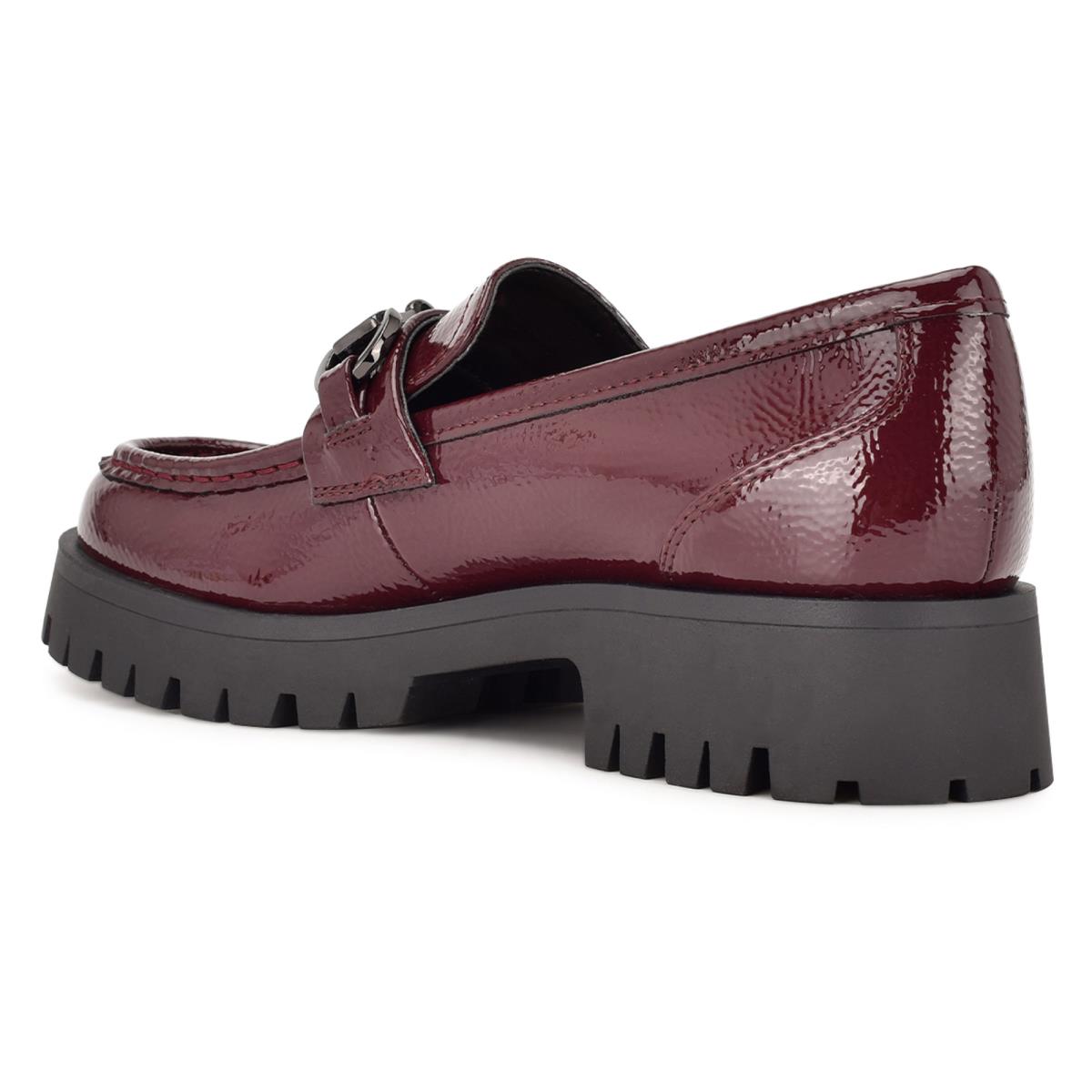 Loafers Nine West Gonehme Lug Sole Mujer Rojas | 2805WGNKD