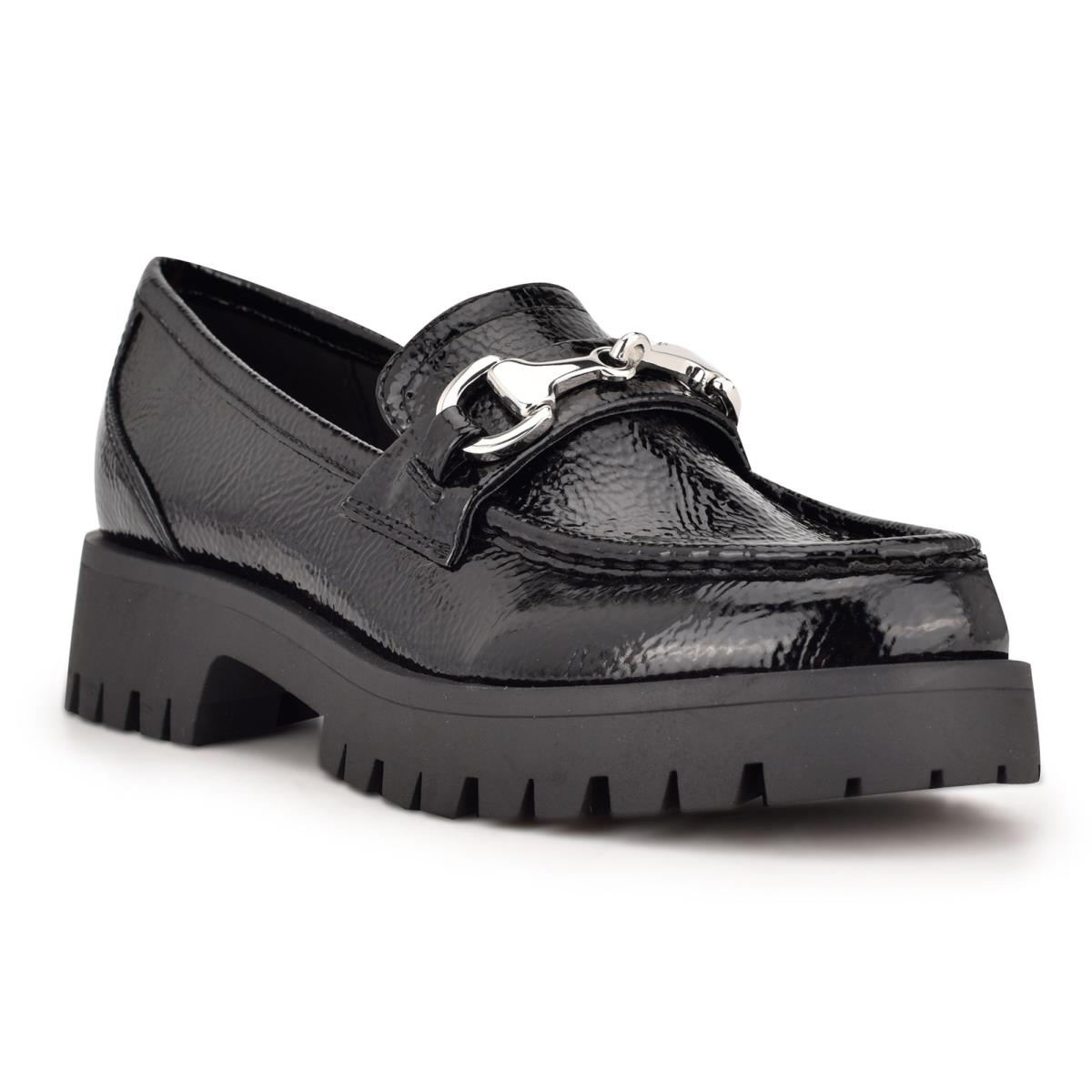 Loafers Nine West Gonehme Lug Sole Mujer Negras | 7816WFRTX