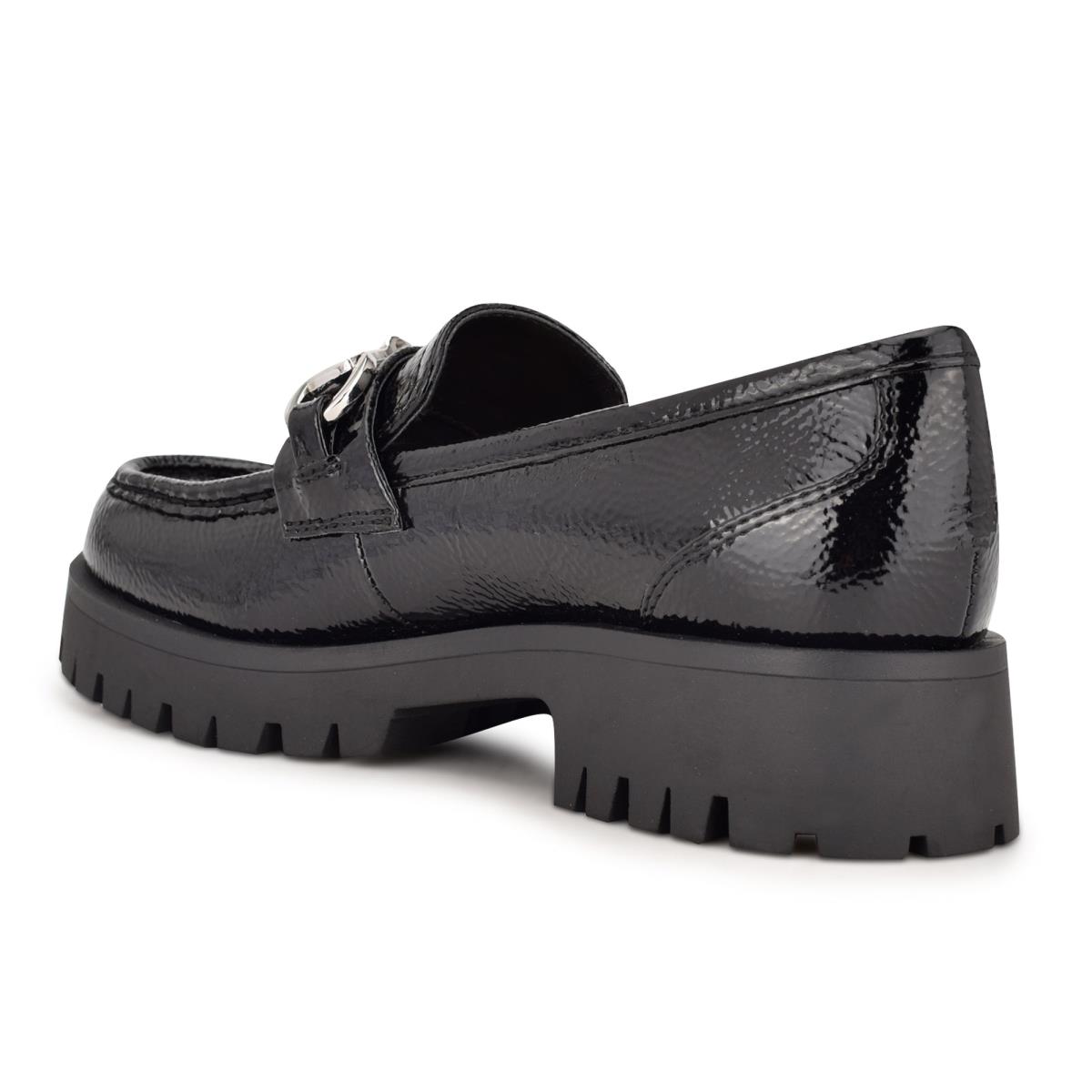 Loafers Nine West Gonehme Lug Sole Mujer Negras | 7816WFRTX