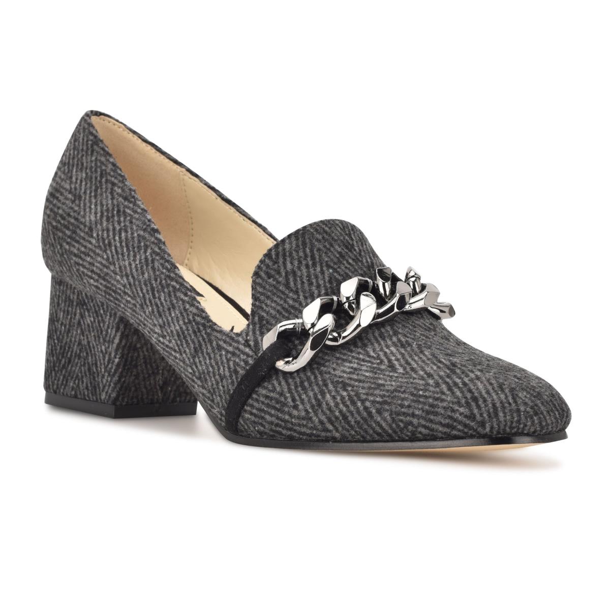 Loafers Nine West Remal Heeled Mujer Gris | 6094CEALX