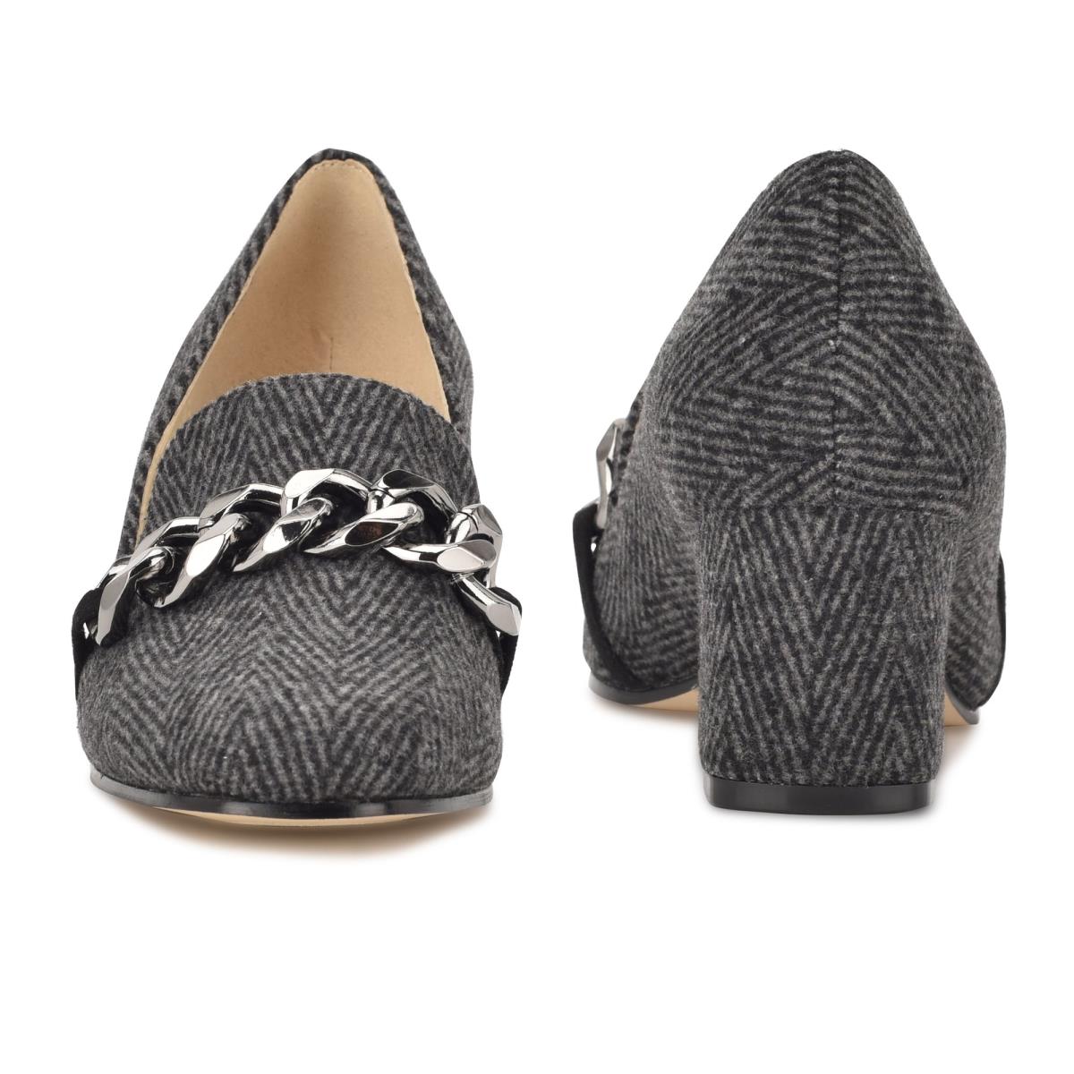 Loafers Nine West Remal Heeled Mujer Gris | 6094CEALX