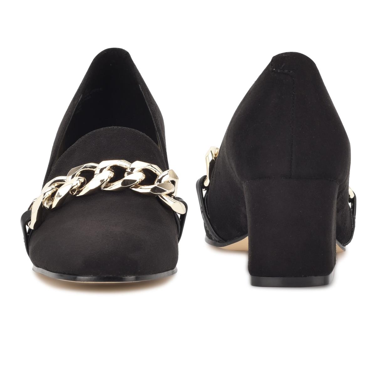 Loafers Nine West Remal Heeled Mujer Negras Negras | 8176YDTBK