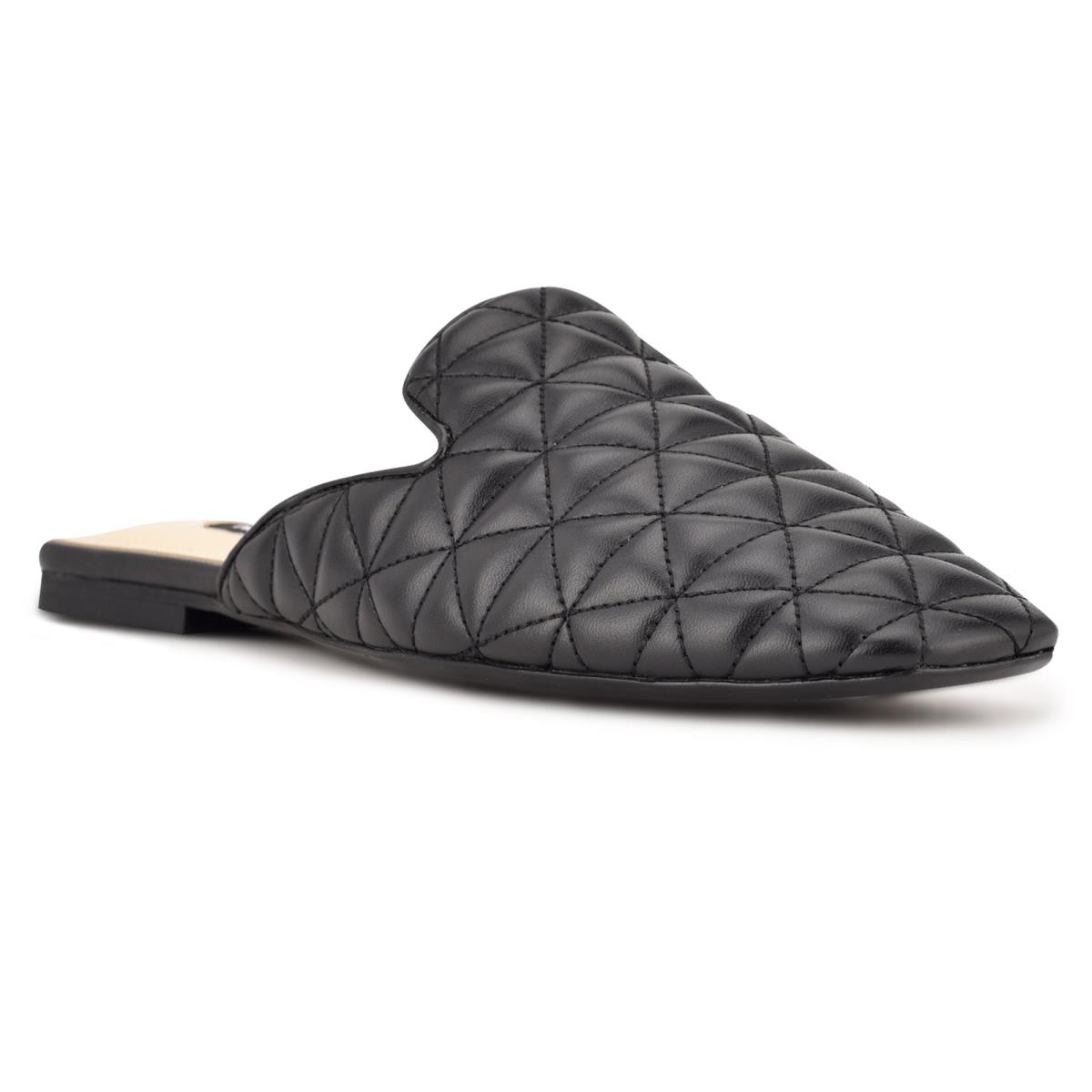 Mulas Nine West Diamond Flat Mujer Negras | 0243LSYBX