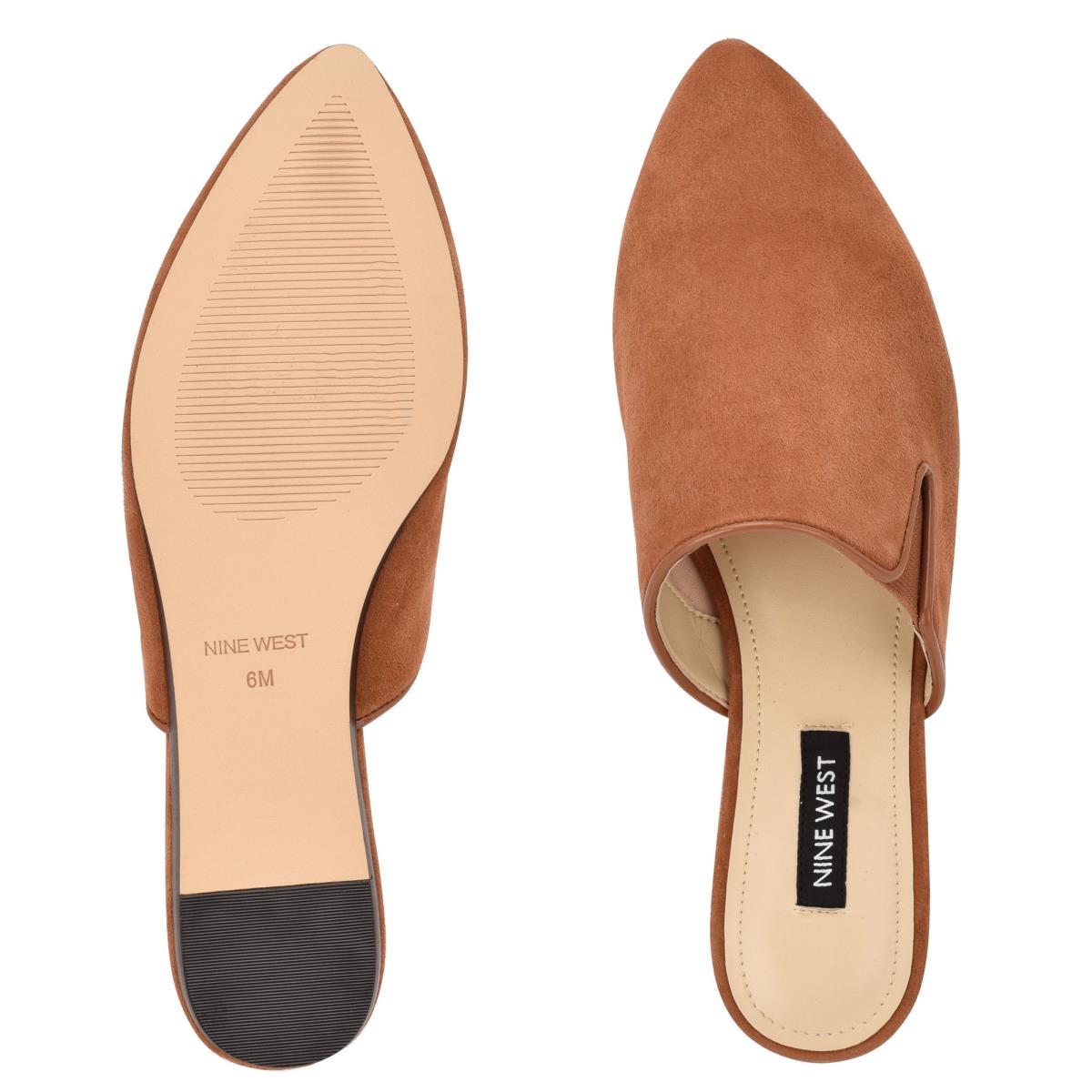 Mulas Nine West Freeda Pointy Toe Mujer Beige Oscuro | 0634QYITD