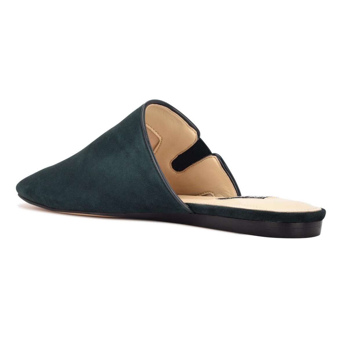 Mulas Nine West Freeda Pointy Toe Mujer Verde Oliva | 1684AGWFM