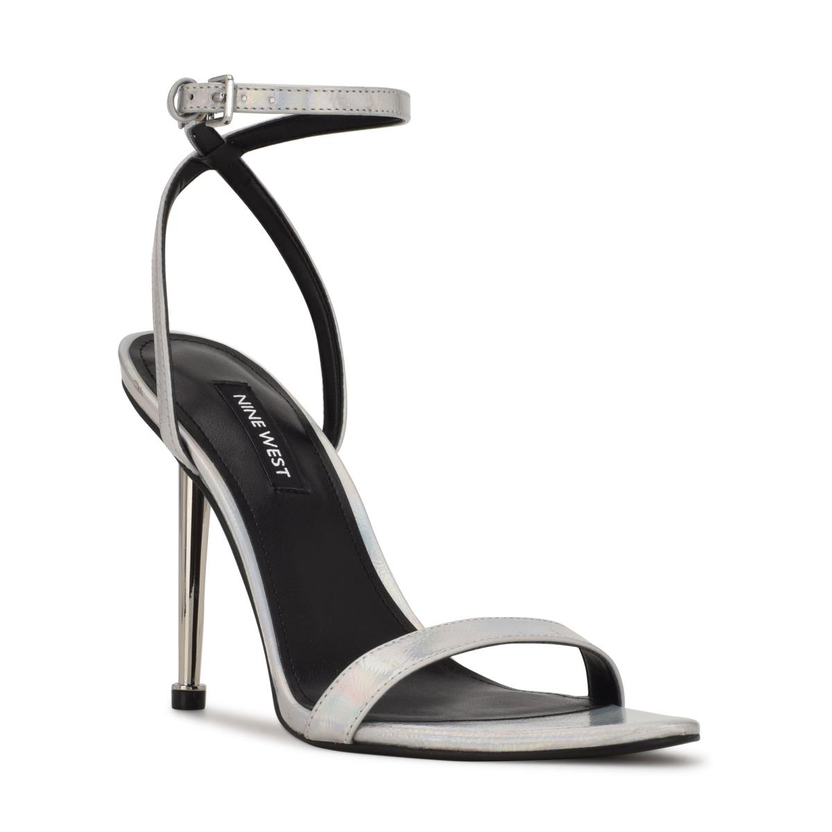 Sandalias Con Tiras Nine West Reina Ankle Mujer Negras | 5187GAJPN