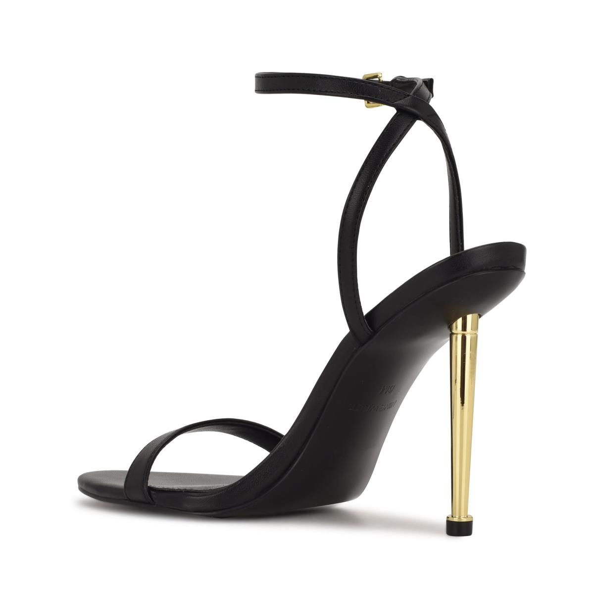 Sandalias Con Tiras Nine West Reina Ankle Mujer Negras | 7861EYTUM