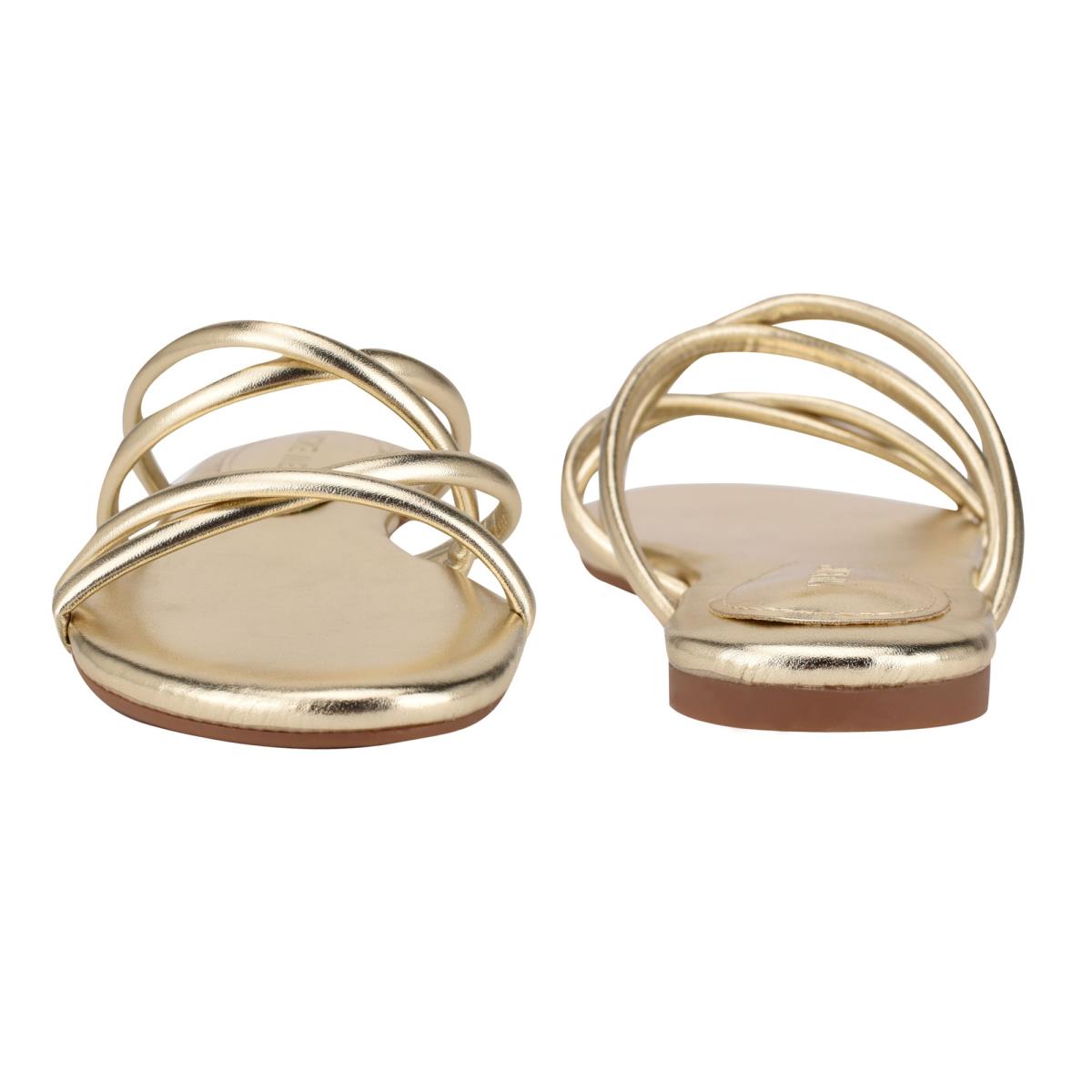 Sandalias Deslizantes Nine West Beva Flat Mujer Plateadas | 4130YSZIT