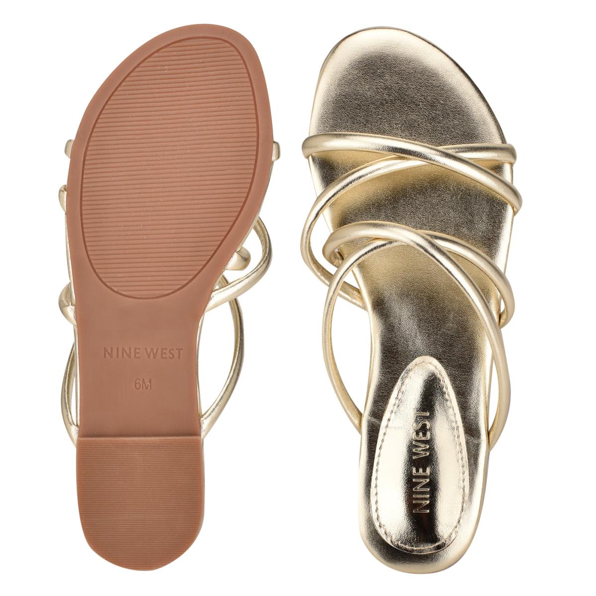 Sandalias Deslizantes Nine West Beva Flat Mujer Plateadas | 4130YSZIT