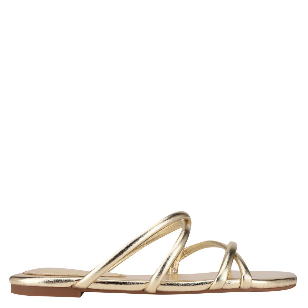 Sandalias Deslizantes Nine West Beva Flat Mujer Plateadas | 4130YSZIT