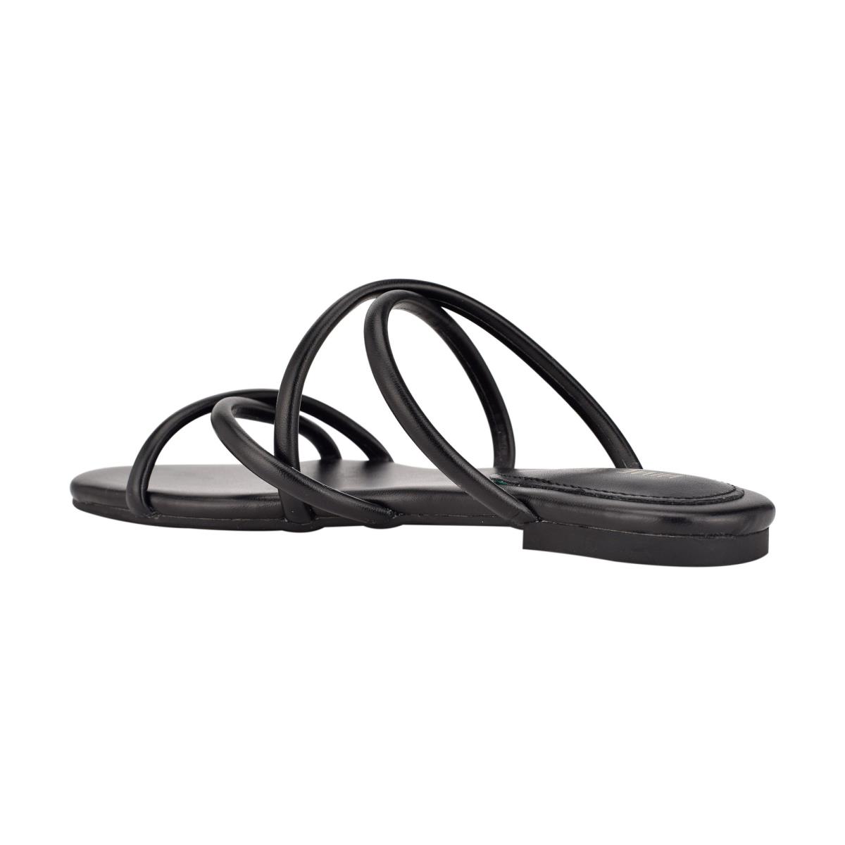 Sandalias Deslizantes Nine West Beva Flat Mujer Negras | 9345LYFMO