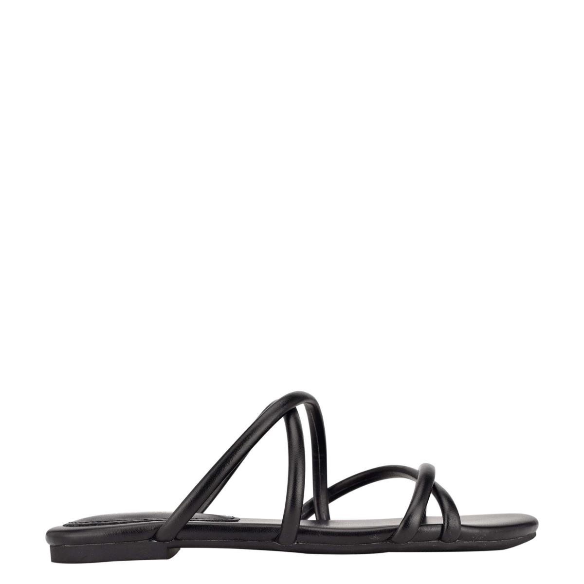 Sandalias Deslizantes Nine West Beva Flat Mujer Negras | 9345LYFMO