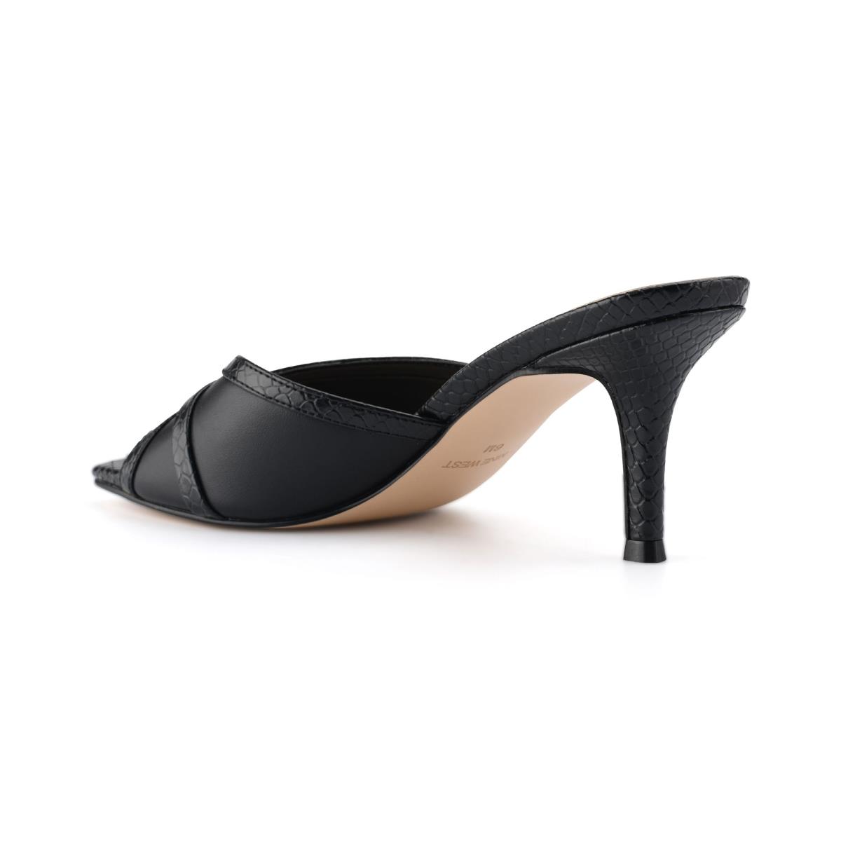 Sandalias Deslizantes Nine West Dainty Heeled Mujer Negras | 9573GHUMW